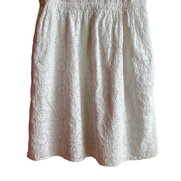 Madewell White Eyelet Cotton Mini Dress Size 4 - Picture 4 of 13